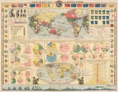 World. George Philip & Son Ltd (publishers), Navy League Map of