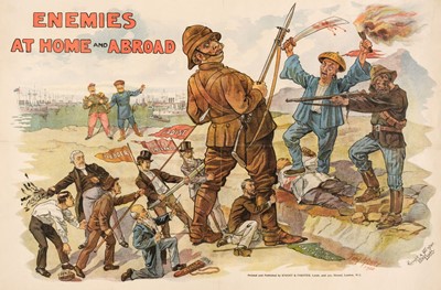 Lot 498 - Propaganda Poster. Merry (Tom), Enemies at Home and Abroad, 1900