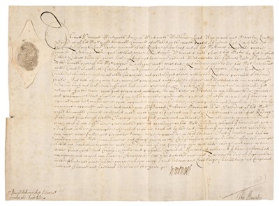 Lot 209 - Strafford (Thomas Wentworth, 1593-1641). Document signed, 1635