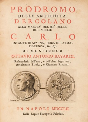 Lot 146 - Bayardi (Ottavio Antonio). Prodromo delle antichita d'Ercolano, 1752