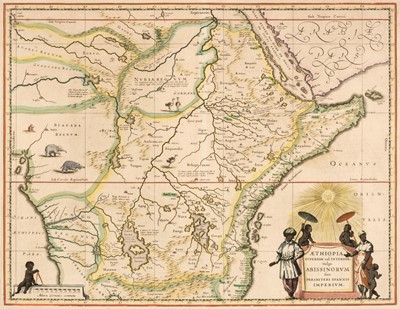 Lot 344 - Africa. Blaeu (Johannes), Aethiopia Superior vel Interior vulgo Abissinorum..., circa 1660