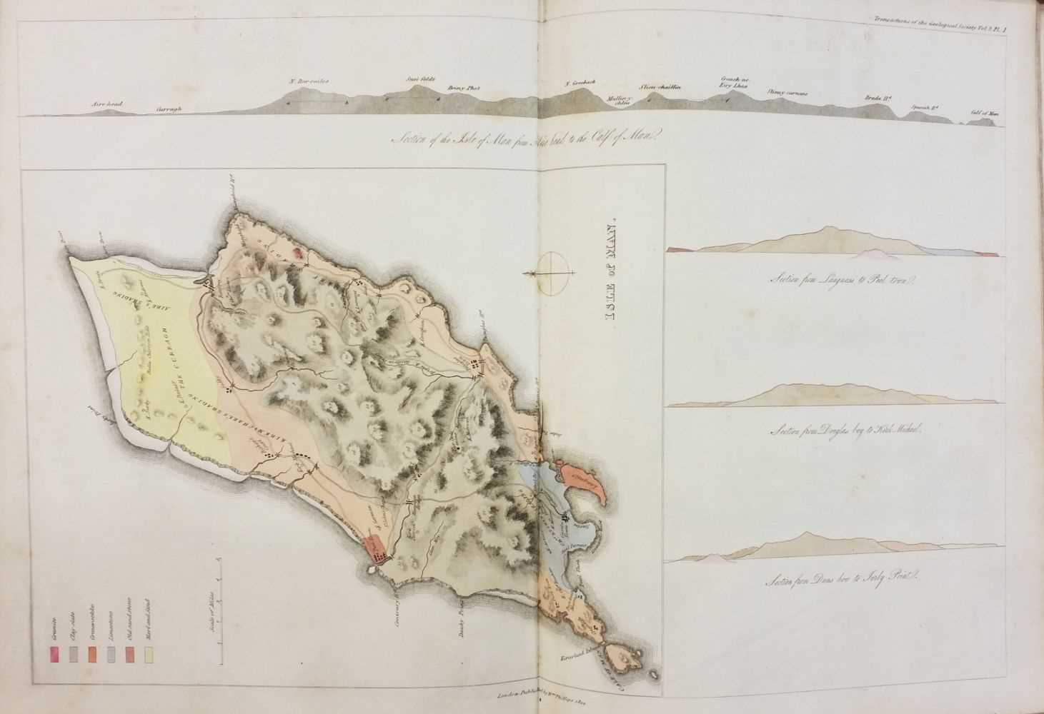 Lot 181 - Geological Society of London. Transactions, 8 volumes (1st series 1-5, 2nd series 1-3,), 1811