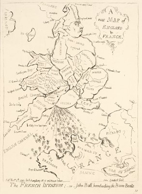 Lot 396 - Gillray (James). A New Map of England & France..., 1793, but H. G. Bohn edition of 1847