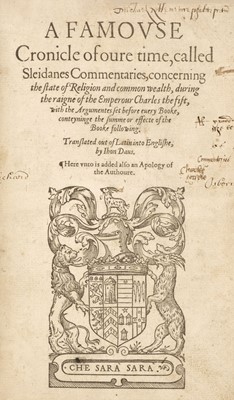 Lot 98 - Sleidanus (Johannes). A Famouse Cronicle, 1560