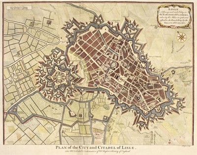 Lot 359 - Basire (J.). A collection of 65 prospects of fortified towns and battle plans, circa 1750