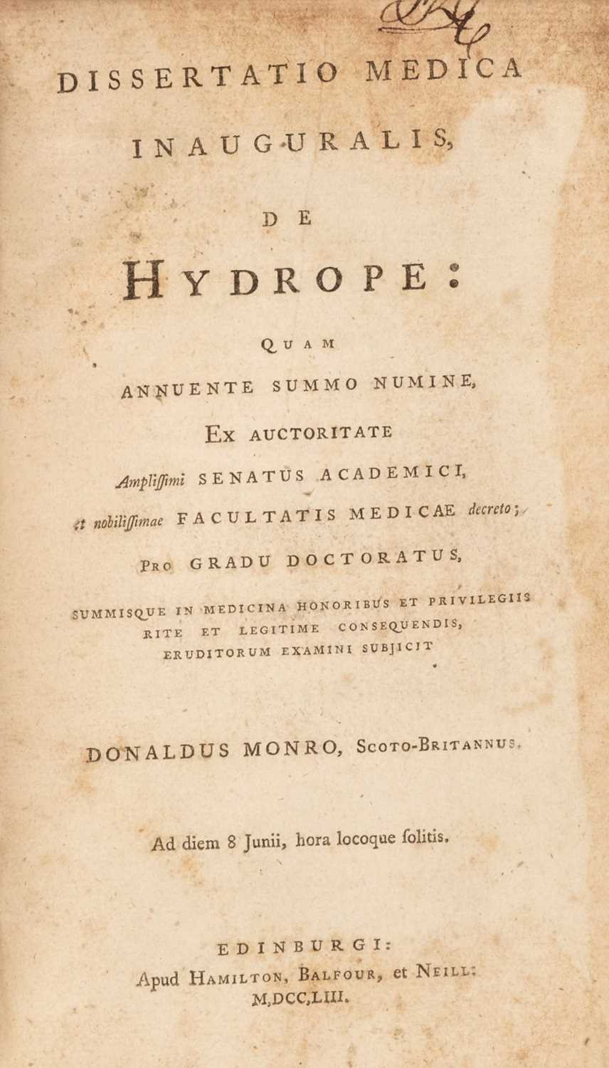 147 - Black (Joseph). Dissertatio medica inauguralis..., 1754