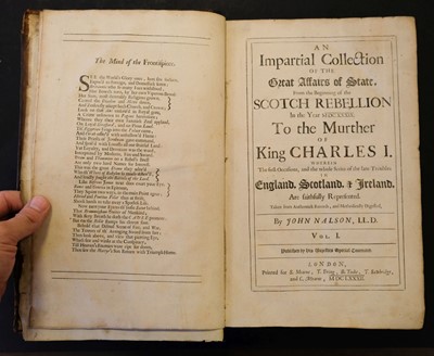 Lot 276 - Heath (James). A Chronicle of the Late Intestine War, 2nd edition, 1676
