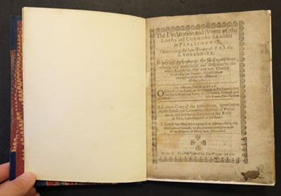 Lot 115 - English Civil War. The Declaration and Votes of the Lords and Commons assembled in Parliament. 1642