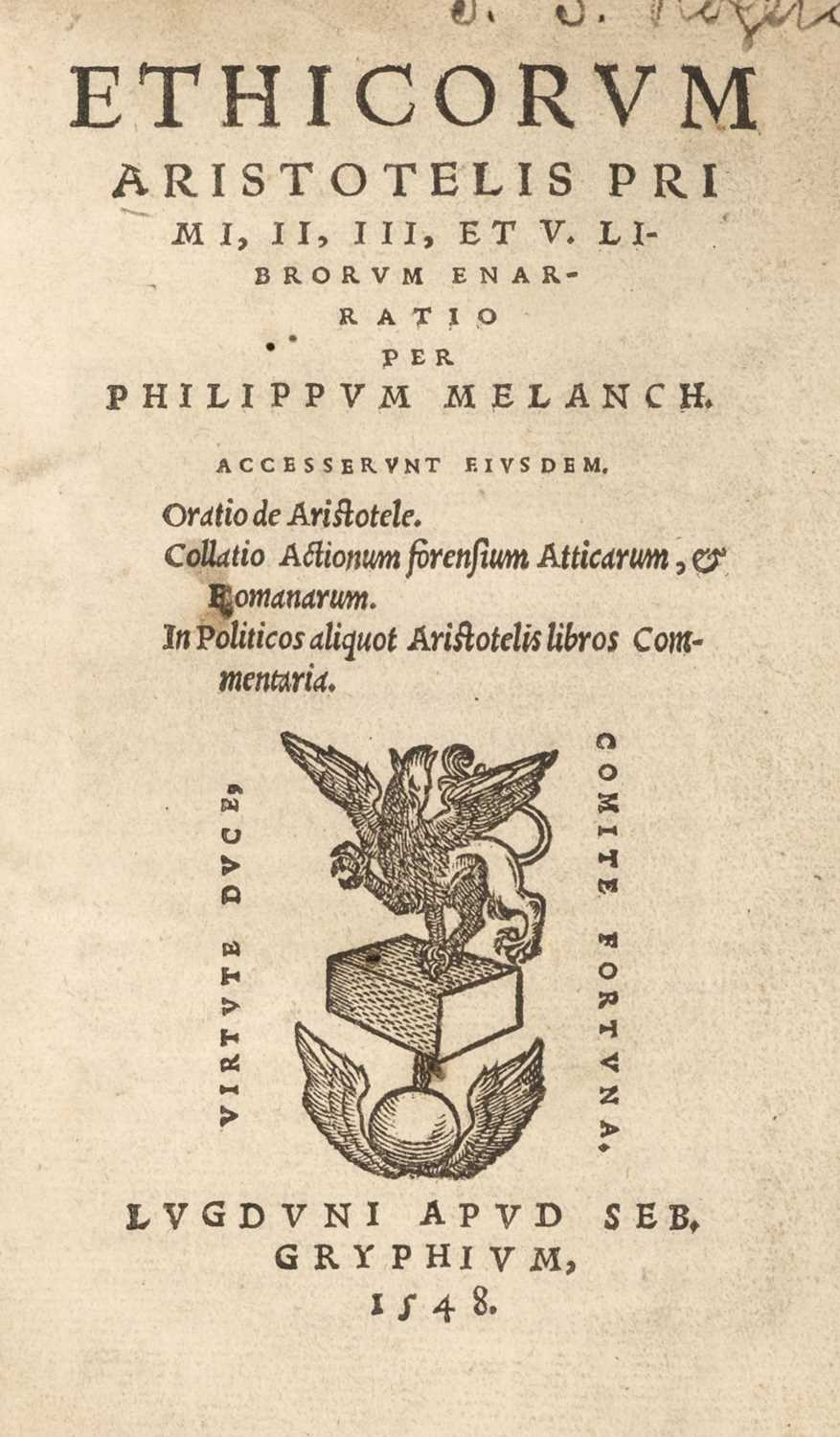 Lot 251 - Melanchthon (Philip). Chronologia Scriptorum Philippi Melanchthonis..., 1582