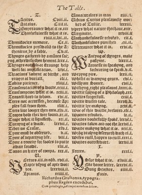 Lot 94 - Wilson (Thomas). The Arte of Rhetorique, 1553