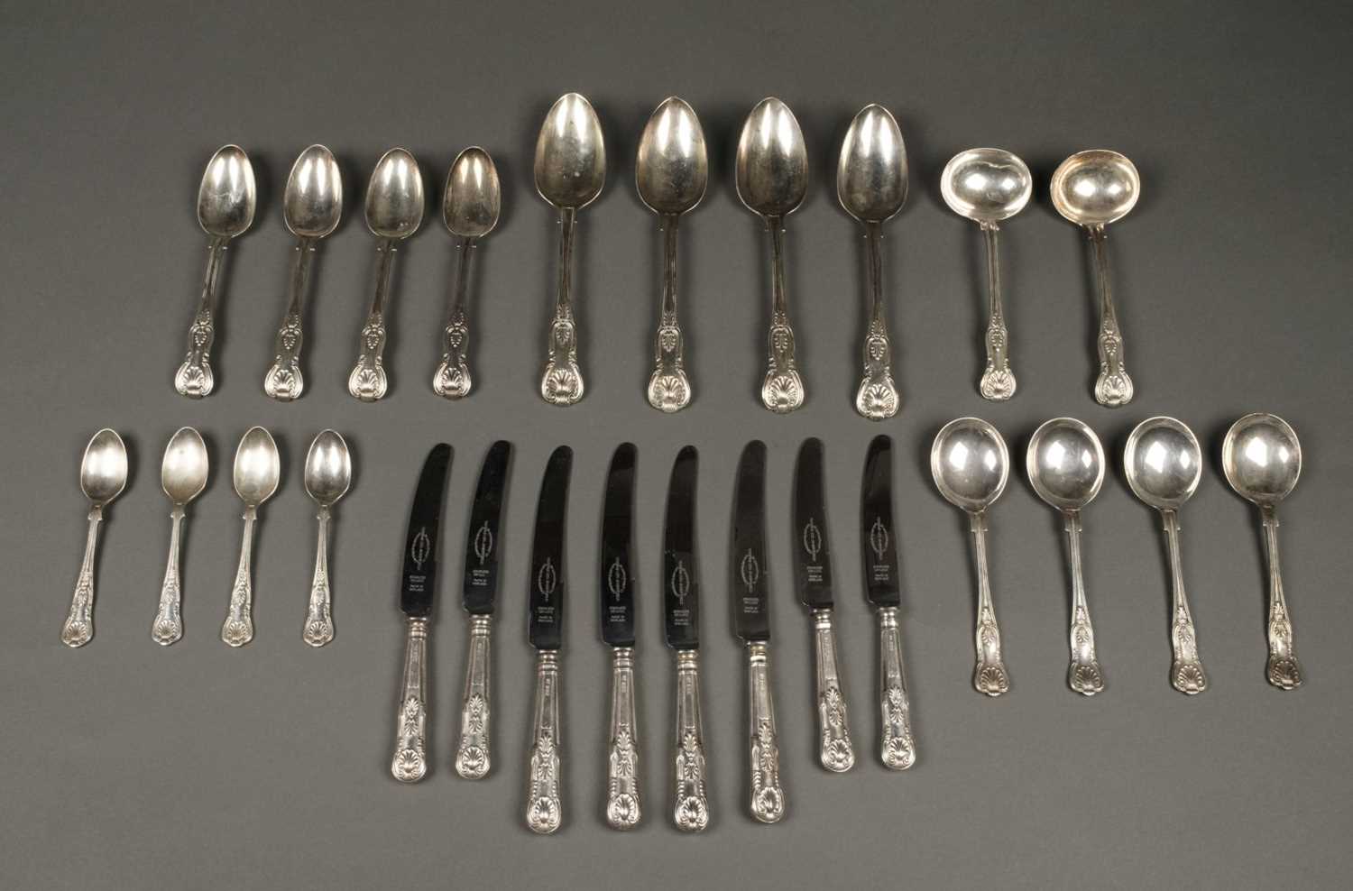 Lot 209 - Flatware. Silver King's Pattern cutlery