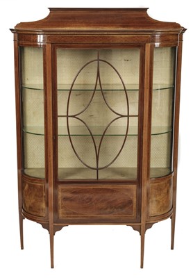 Lot 345 - Display Cabinet. An Edwardian glazed display cabinet
