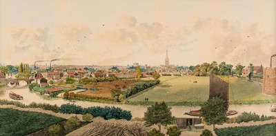 Lot 158 - Norwich. Panorama of Norwich, late 19th century