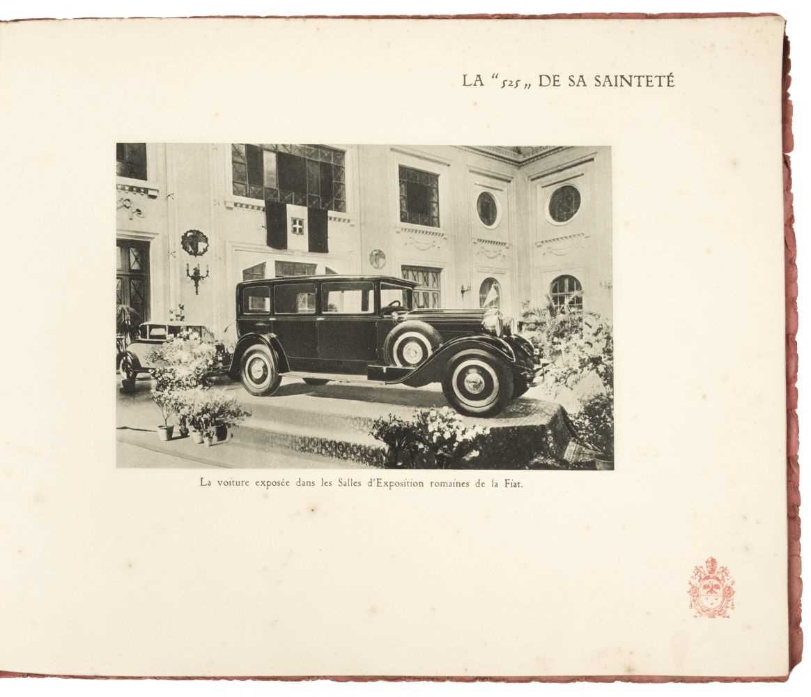 Lot 359 - La Fiat au Vatican."Bienvenue Soit La Fiat!", Turin, Rome, le 20 Avril 1929 (VII)
