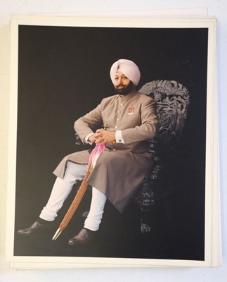 Lot 532 - Indian Rulers. A group of 60 colour photographs of Indian Maharajas, family members, ... , c. 1980