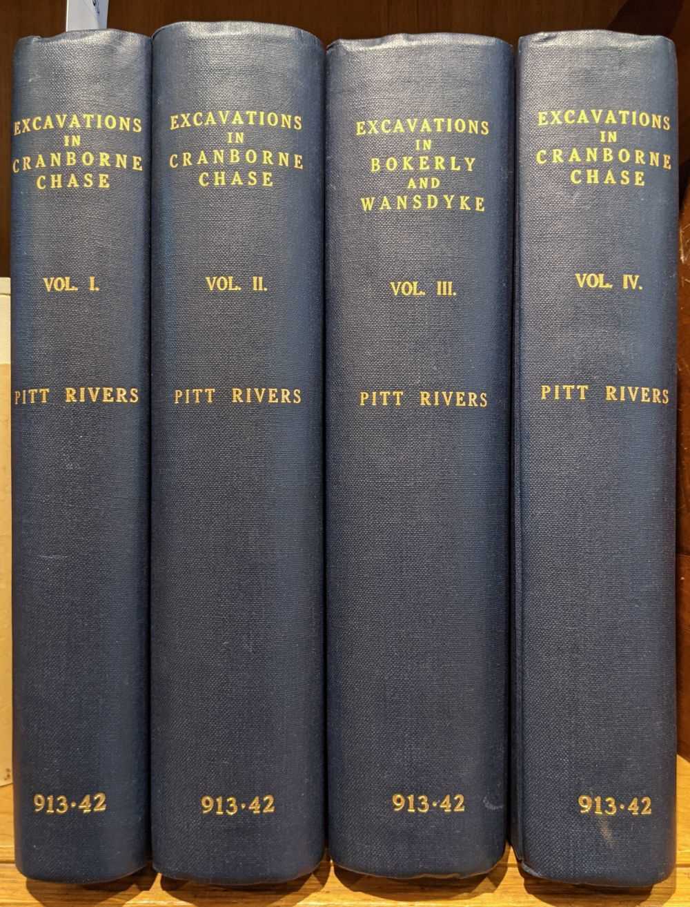 Lot 73 - Pitt Rivers (Augustus). Excavations in Cranborne Chase, 4 vols., 1887-98