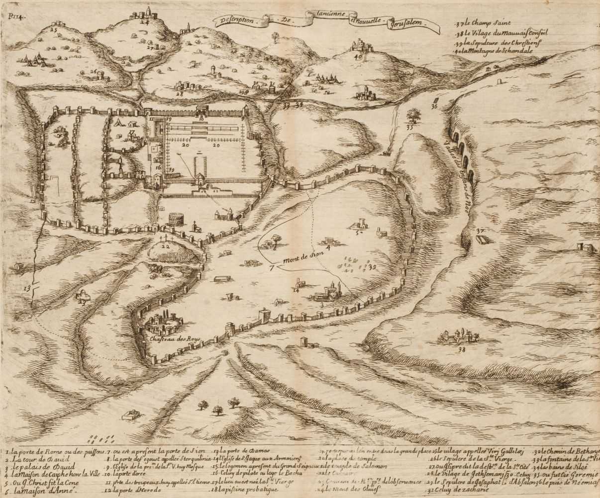 Lot 12 - Goujon (Jacques). Histoire et Voyage de la Terre-Sainte, 2nd edition, 1671