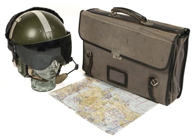 Lot 85 - Military Helicopter Pilot. Flying helmet and related items