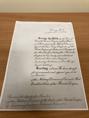 Lot 256 - MBE and Royal Humane Society. Gunner Richard Shannon, 1902