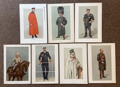 Lot 171 - Vanity Fair. A collection of 22 caricatures of military personnel, late 19th & early 20th century