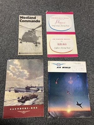 Lot 117 - Saunders-Roe. A collection of brochures Black Knight, Flying Boats etc circa 1950/60s