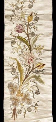 Lot 386 - Embroidery. A piece of metalwork embroidery, English, 18th century