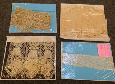 Lot 394 - Lace. A collection of handmade early lace, late 16th-18th century