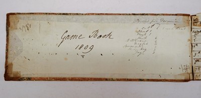 Lot 63 - Gamebook. A manuscript gamebook covering the years 1809-1812 & 1822-1829