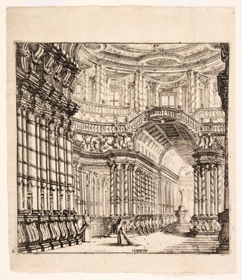 Lot 36 - Buffagnotti (Carlo Antonio, after Bibiena. Stage Sets for 'Endimione', etchings, 1699-1710