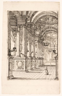 Lot 34 - Buffagnotti (Carlo Antonio, after Bibiena. Stage Sets for 'Endimione', four etchings, 1699-1710
