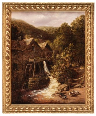 Lot 105 - Whittle (Thomas active 1856-1897),  The Old Watermill at Trefriar, North Wales,1876, oil on canvas