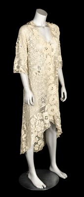 Lot 368 - Clothing & Accessories. A 1920s long lace coat, & other late Victorian or early Edwardian items