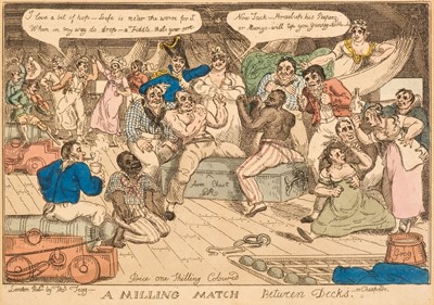 Lot 144 - Elmes (William). A Milling Match Between Decks, Thomas Tegg, circa 1812