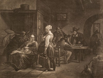 Lot 53 - Stolker (Jan, 1724-1785). Backgammon Players in an inn