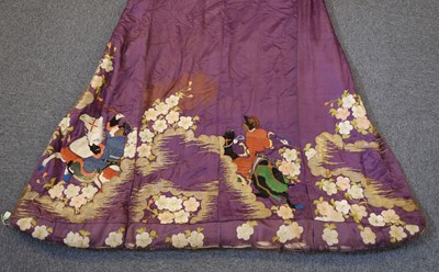 Lot 393 - Japanese. A ceremonial or theatrical uchikake, probably Meiji Period, plus one other
