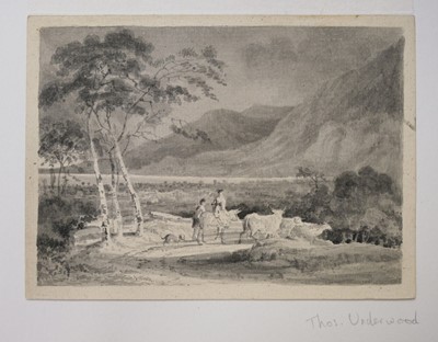 Lot 129 - Underwood (Thomas Richard, 1772-1835). Landscape in North Wales