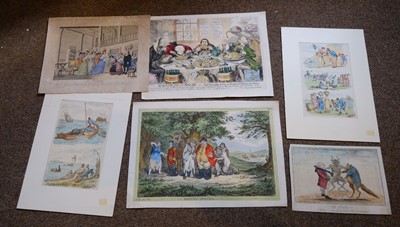 Lot 140 - Caricatures. A mixed collection of 64 prints, mostly 19th century