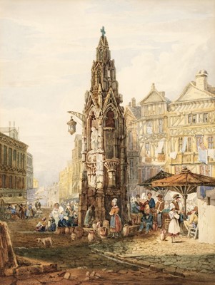 Lot 125 - Prout (Samuel, 1783-1852). Rouen Market Place