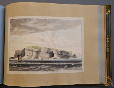 Lot 75 - Scotland. Album of 79 watercolours after William Daniell's Voyage Round Great Britain, circa 1830