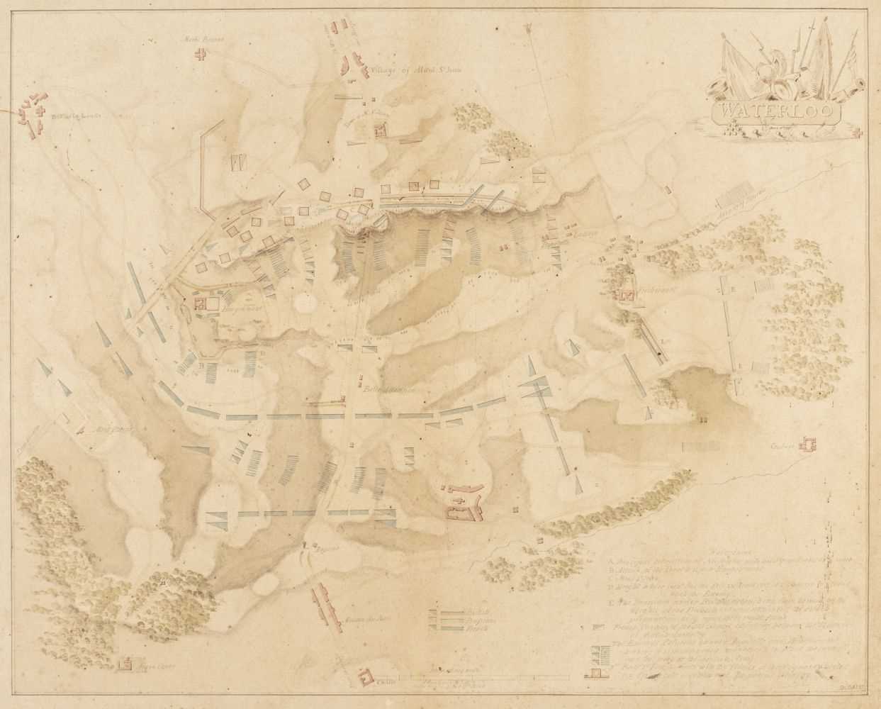Lot 110 - Battle of Waterloo. Manuscript Map, circa 1815