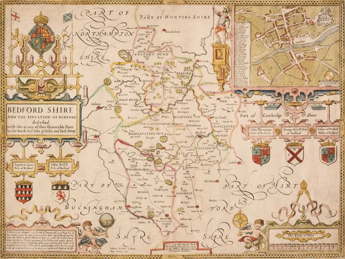 Lot 111 - Bedfordshire. Speed (John), Bedfordshire and the Situation of Bedford described..., circa 1710