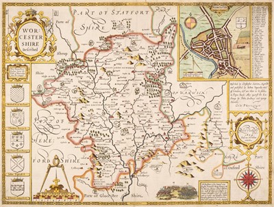 Lot 136 - Worcestershire. Speed (John), Worcestershire Described, J. Sudbury & G. Humble, circa 1627 - 32