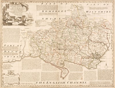 Lot 119 - Hampshire & Dorset. Kitchin (T. & Bowen E.). A New Improved Map of Hampshire..., circa 1765