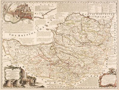 Lot 130 - Somerset & Gloucestershire. Bowen (E.), An Improved Map of the County of Somerset, 1765