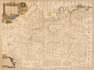 Lot 133 - Surrey & Kent. Bowen (Emanuel), An Accurate Map of the County of Surrey..., circa 1765