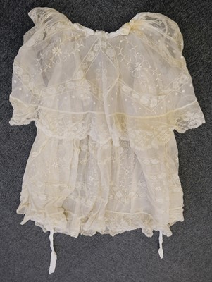 Lot 391 - Infant's clothing. A set of Victorian christening clothes worn by Lady Rodney's children
