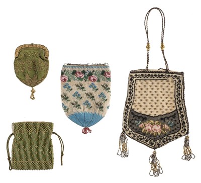 Lot 357 - Bags. A collection of evening bags and purses, early 19th-early 20th century