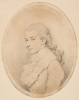 Lot 61 - Downman (John, Circle of 1750-1824). Portrait of a youth, late 18th century, graphite