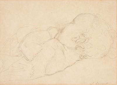 Lot 145 - Linnell (John, 1792-1882), Study of a Sleeping Baby, graphite on wove paper