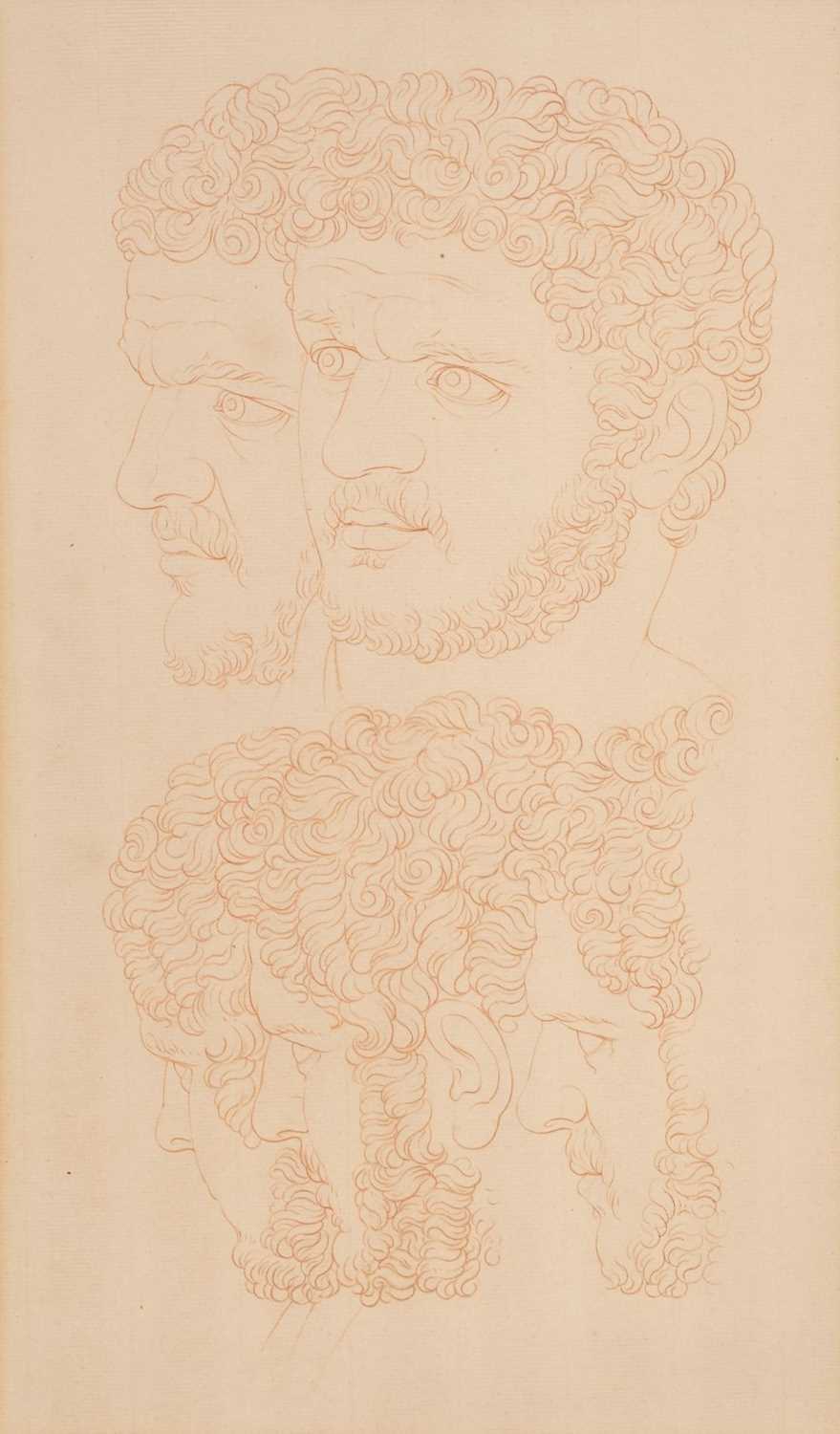 Lot 29 - Hussey, Giles (1710-1788, Attributed to), Bust of Caligula, sanguine chalk on laid paper